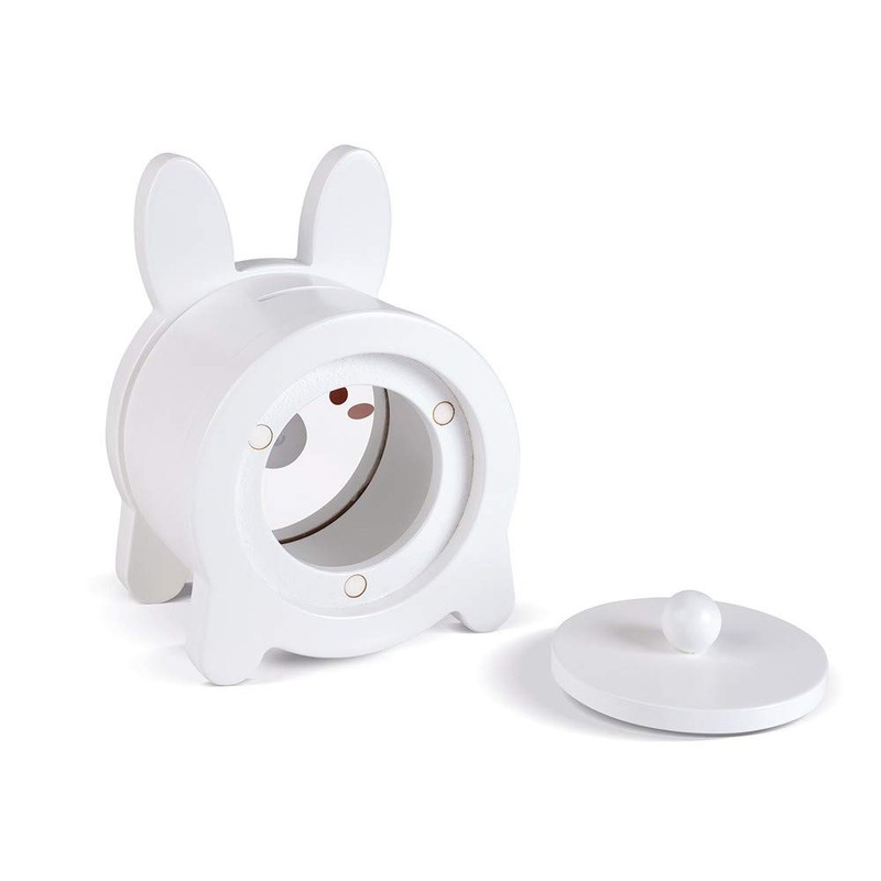 Janod - Wooden Bunny Money Box for Children - Transparent