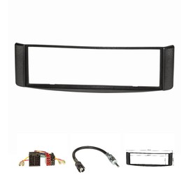 Set of Tomzz Audio 2451 Black Double Din Facia Adaptor for Smart Fortwo 450 1998-2007 Black ISO – DIN AERIAL ADAPTOR 2X +