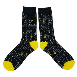SockFly Arcade Game Dress Socks Funny Novelty Crazy Fun Design Men Size 8-12 Cotton Casual Crew Colorful Funky Fancy Socks Gift for Men