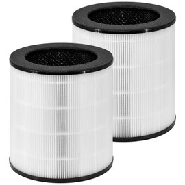 HSIAMEN AP-T200FL Replacement Filter Compatible with HoMedics Air Purifier AP-T200 AP-T2503 AP-T200-WT, 3-in-1 H13 True HEPA Activated Carbon, 2-Pack