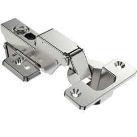 Chibery 20 Pack 95° Inset Frameless Soft Close Cabinet Hinge, Euro Concealed, 45mm, Easy Mounting Base, 3D Adjustable, Slow Shut, Clip-On Plate, Crash Prevention Cupboard Heavy Door Replacement