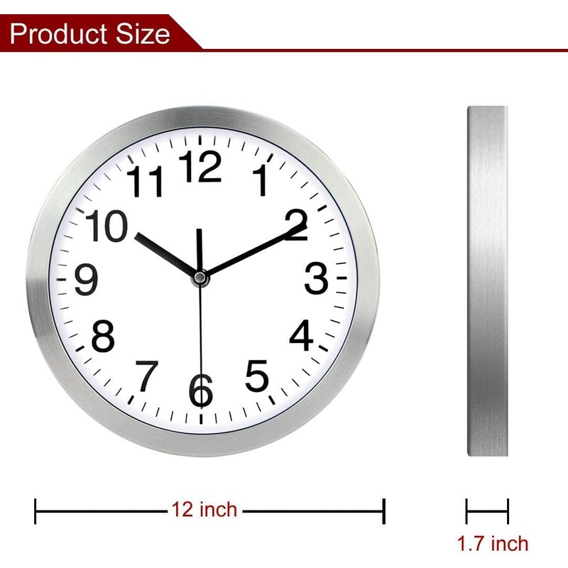 Be Tick 12-inch Wall Clock Modern, Quartz, Silent / Silent