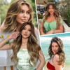 Extensiones de Cabello Natural Ondulado, 6 piezas, Extensiones de Cabello