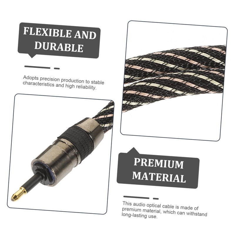 KONTONTY 1.5m Optical Audio Cable for Game Console Sound Bar