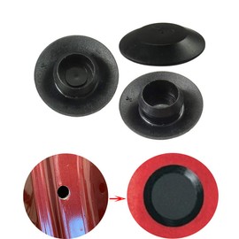 FidgetKute 100 Flush Mount Black Plastic Body and Sheet Metal Hole Plug 3/8" Hole 3/4" Head