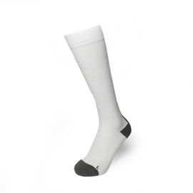 liiteGuard Shin-Tech Light Running Compression Socks for Men and Women, for Sports, Running, Football, Lightweight Runner, Compression Stockings, Gentle for Achilles Tendon, Shin, Ankle, White