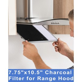 8 PCS Charcoal Filter for Range Hood 7.75" x 10.5" Replace Broan NuTone BP58，Compatible with Broan-NuTone Non-Duct 43000 Series Range Hood, Carbon Cloth Filter for Absorbing Fumes and Grease