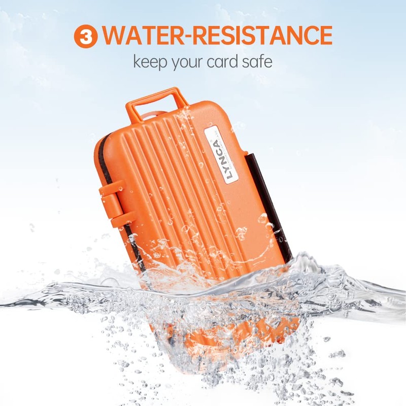 24 Slots Memory Card Case Water-Resistant & Anti-Shock Memory Card