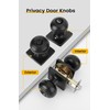 goldenwarm Black Door Knobs Interior, Classic Matte Black Interior Door