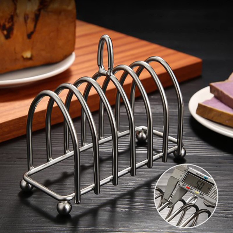 Toast Rack Stand Holder, 6 Slice Stainless Steel Toast Rack