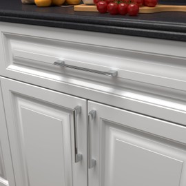 monti hardware | 15 Pack Polished Chrome 5 Inch Hole Center | Solid Metal Cabinet Handles Bathroom Home Decor Drawer Pulls | Stainless Metal Kitchen Cabinet Handles | Etna Collection