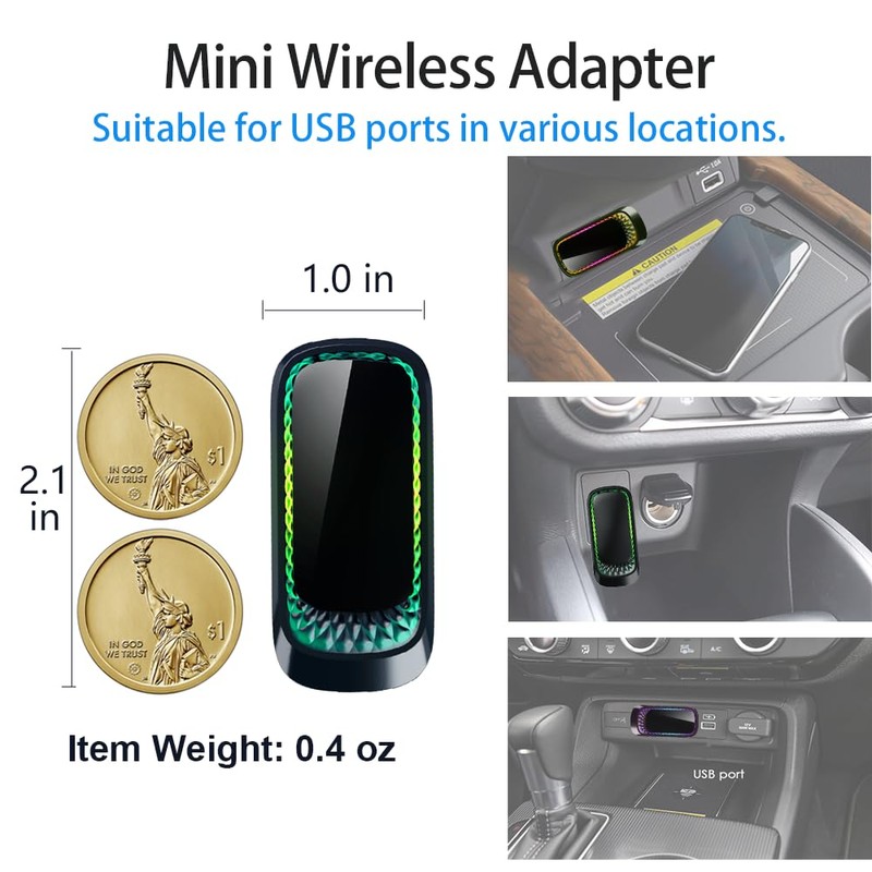 ONINCE CarPlay Wireless Adapter 4.0, Upgrade Wired CarPlay to Wireless,
