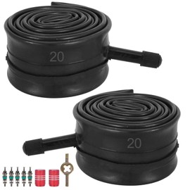 2 Pack 20 inch Bike Tubes, Heavy Duty 20" Bicycle Inner Tubes Compatible with 20X2.125/2.40 Tire Tubes, Heat resistant and cold resistant、High airtightness