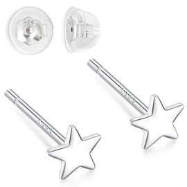 4.7MM Stars Hypoallergenic Sterling Silver Earrings For Girls Sensitive Jewelry Studs Earrings