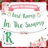 Pre-Strung Last Romp in The Swamp Banner, Glitter Green Bachelorette