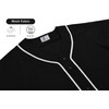 Pullonsy Mens White Plain Baseball Jersey Button Up Mesh Cool