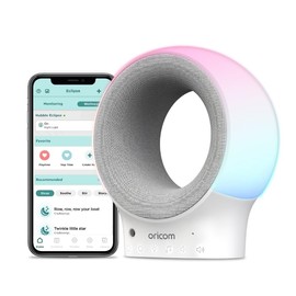 Oricom OBHSSOO Eclipse Smart Sound Soother - Sleep Routine Trainer, Night Light, Soothing Sounds Lullaby, Audio, Speaker, Wifi, Private Secure Connection, HubbleClub App