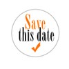 Save The Date Envelope Seals - 1.2" Circle Stickers -