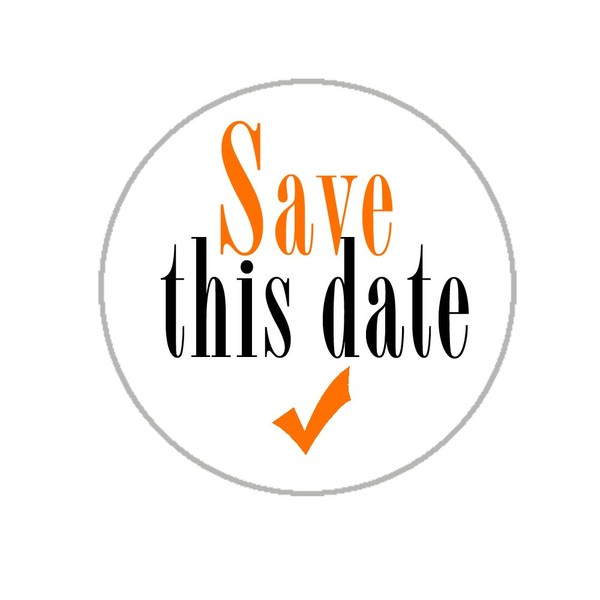 Save The Date Envelope Seals - 1.2" Circle Stickers -