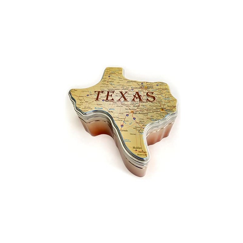 Holiday Farms Fudge in a Texas Roadmap Gift Tin (Chocolate)