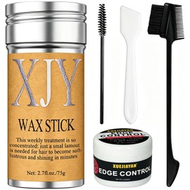 Juego de 5 Piezas de Cera para Cabello Mujer, Barra de Cera para el Cabello, No Graso y No Deja Residuos, Fórmula Natural, Adecuado para Pelo Encrespado y Rizado