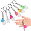 6Pcs Keychains, Simulation Badminton Key Ring Decoration Charms Door Car