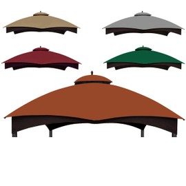 SCOCANOPY Replacement Top for Lowe's Allen Roth 10X12 Gazebo Model #GF-12S004B-1/#GF-12S004BTO/#TPGAZ17-002C,Rust Red