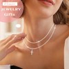 Flimire Silver Cross Necklace for Women 925 Sterling Silver Layered