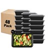LOKATSE HOME 48 Pack Meal Prep Containers 24 oz Reusable