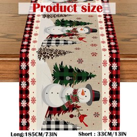 1 Pcs Christmas Table Runner, Christmas Table Runners, Christmas Table Runners For Dining Table, Christmas Table Decoration, For Indoor Outdoor Home Holiday Party Decor(33 X 185 Cm)
