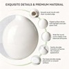 Mini White Ceramic Bud Vase Flat Round Glossy Table Decor