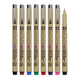 Sakura Pigma Micron 005 8 Color Set Water Based Pigment for Illustration - Holiday Gifts for Artists, Crafters & DIY Gifts Projects