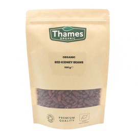 Organic Red Kidney Beans - High Fiber, High Protein, No Additives or Preservatives, Raw, Vegan, Non-GMO - Perfect for Vegetarian Dishes and Chili - Thames Organic 500g