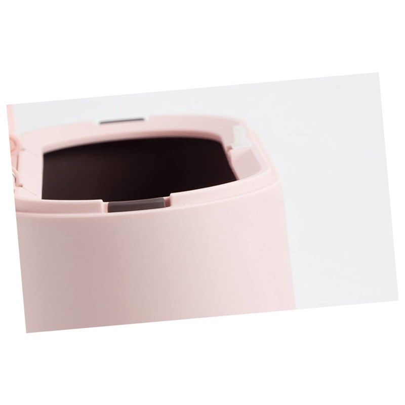 Operitacx 1pc Mini Desktop Trash Can Pink Simple Design Press