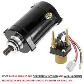 Caltric Starter & Relay Switch for Kawasaki JH900 Jetski 900 ZXi 1995 1996 1997