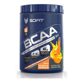 Scifit Aminoácidos Bcaa + Glutamina 420g | Complejo De Iones Sabor Refresco de naranja