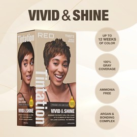 Red by Kiss Tintation Vivid & Shine Permanent Hair Dye – High Lift Formula with Argan Oil & Vitamin E, Bonding Complex, Sulfate & Ammonia Free, 100% Gray Coverage, Lasts 12+ Weeks (Sable Brown)