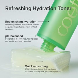 Coeternal Refreshing Hydration Toner, Korean Face Toner with Hyaluronic Acid & Algae11, Hydrating & Calming for Glass Skin, Dry or Oily Skin, K-Beauty Skincare 150ml / 5.07 fl.oz.