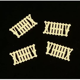 Black Forest Cuckoo Clock Numeral Set Numbers Aged Cream Plastic 1/2" 12 mm Height Dial Part