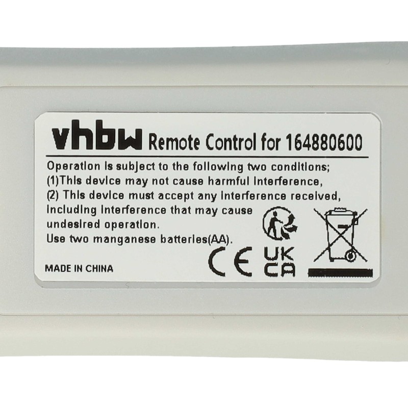 vhbw Replacement Remote Control for Epson 156606, 164880600 for Projector