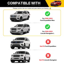 JTYZSM Trunk Mat & Backrest Mat for 2018-2024 Ford Expedition Max/Lincoln Navigator L All Weather Rear Seat Back Cover Cargo Liner for 18-24 Ford Expedition Max/Lincoln Navigator L Accessories