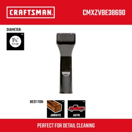 CRAFTSMAN CMXZVBE38690 1-1/4 in. Car Nozzle Wet Dry Vac Attachment, Industrial-Grade Shop Vacuum Accessory for Deep Automotive Cleaning, Fits 1-1/4 in. Hose Diameter