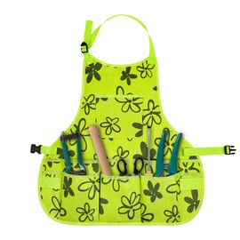 Alaoo Gardening Apron, 14 Pockets Oxford Fabric Garden Apron, Waterproof Adjustable Apron for Gardening, Cooking and Cleaning