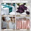 Ersmak Silver Satin Fabric by The Yard, 60" Wide Shiny