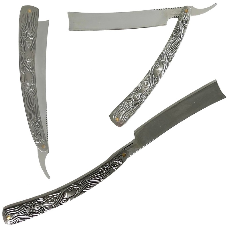 10.5" Sweeney Todd Straight Blade Barber Razor Pocket Knife Shaving