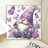 Tontut Diamond Art Painting Kit, Gnome with Purple Hat Surrounded