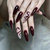 COSMOO 15ml Dark Red Quick Dry Nail Polish, Brown Red
