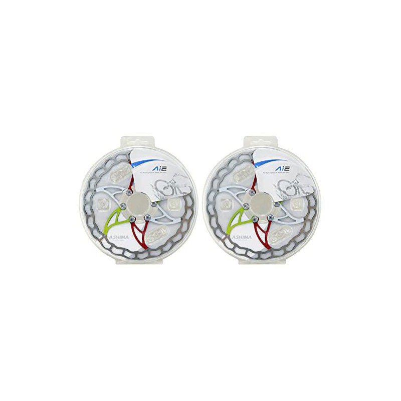 ASHIMA-LTD Ai2 ARO-09 Lightest Disc Brake Rotor 160mm 73g,2PCs, Multi-Color: