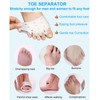 2 Pairs Silicone Toe Separators, Bunion Corrector Cushion, Metatarsal Pads,