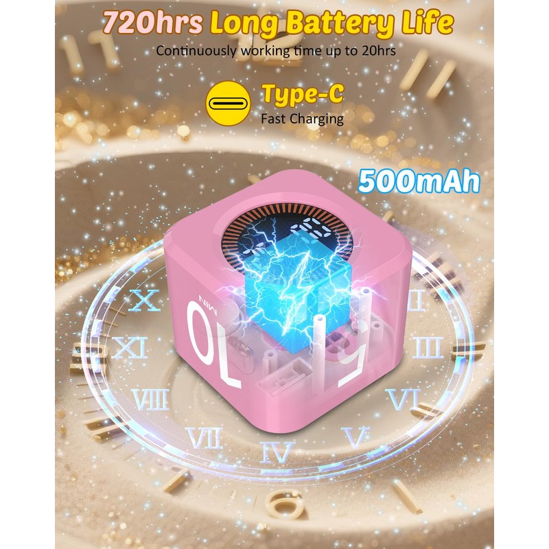 Pomodoro Timer Cube Visual Productivity Flip Timer for Kids Classroom